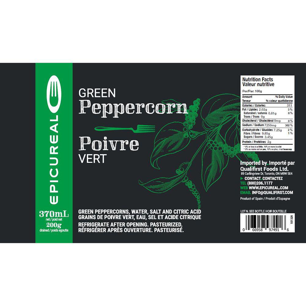 Green Peppercorn Whole in Brine 370 ml Epicureal Qualifirst
